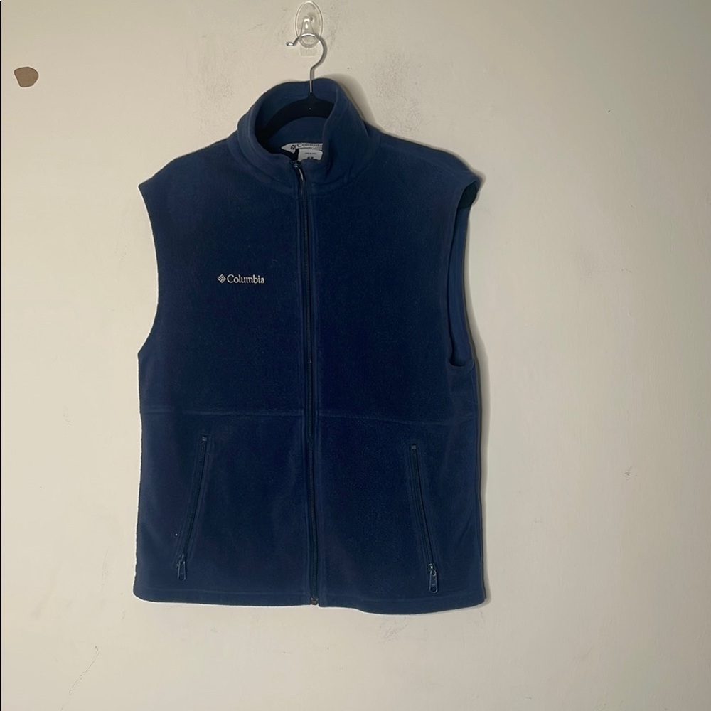 Columbia Blue Fleece Vest Outdoor Layer